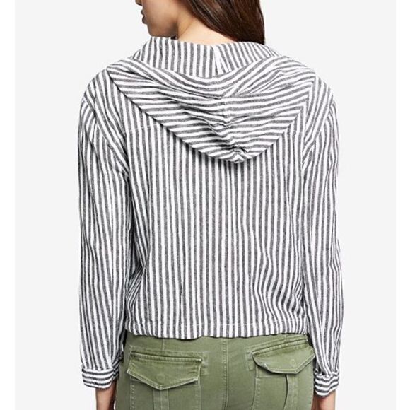 NWT MSRP $149 Sanctuary Nova Linen Hooded Jacket Women's Size Large - Picture 3 of 12